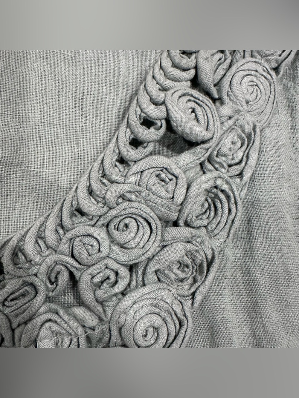 Lungo L’Arno Sleeveless Linen Blend Mini Dress Textured Neckline in Sage Green L - Picture 5 of 9